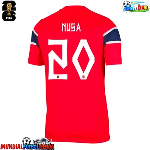 Camiseta Noruega Antonio Nusa #20 Primera Equipación Replica Mundial 2026 mangas cortas